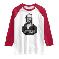 Justices for Alex Pretti Raglan Shirt Anti ICE Immigration Protest Human Rights