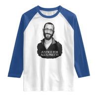Justices for Alex Pretti Raglan Shirt Anti ICE Immigration Protest Human Rights