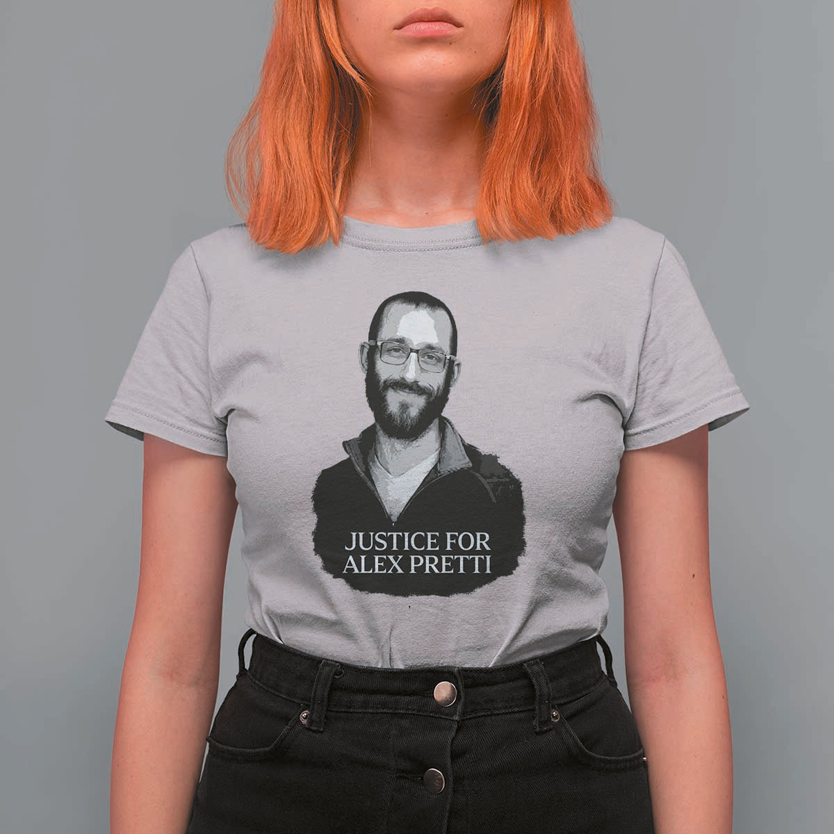 Justices for Alex Pretti T Shirt For Women Anti ICE Immigration Protest Human Rights