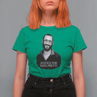 Justices for Alex Pretti T Shirt For Women Anti ICE Immigration Protest Human Rights