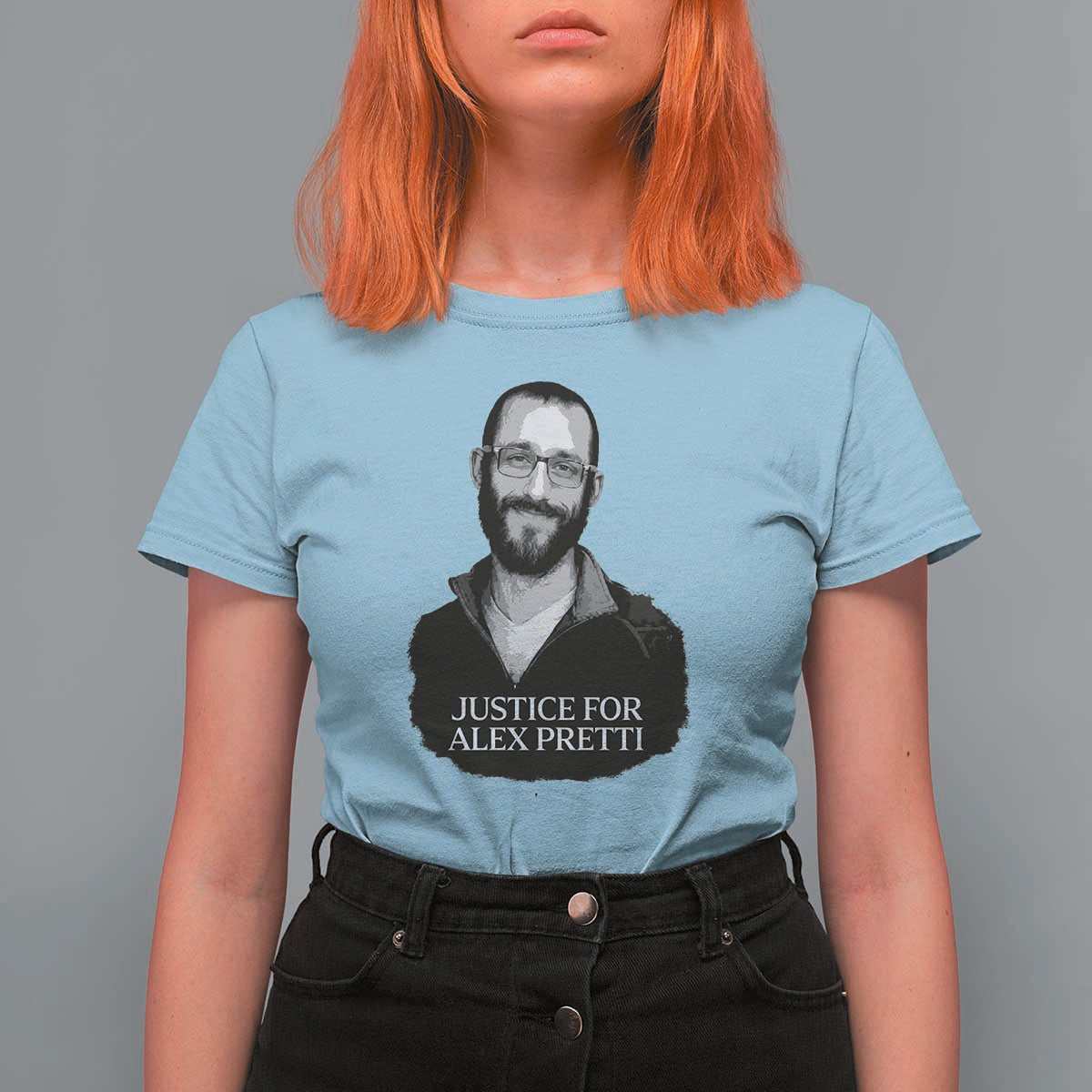 Justices for Alex Pretti T Shirt For Women Anti ICE Immigration Protest Human Rights