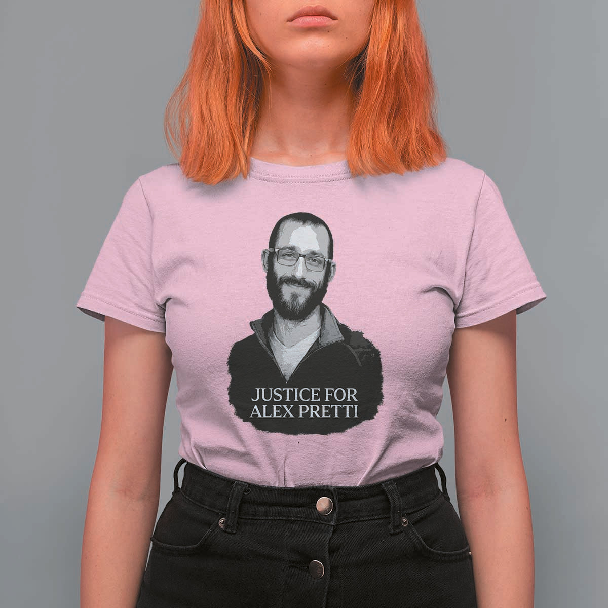 Justices for Alex Pretti T Shirt For Women Anti ICE Immigration Protest Human Rights