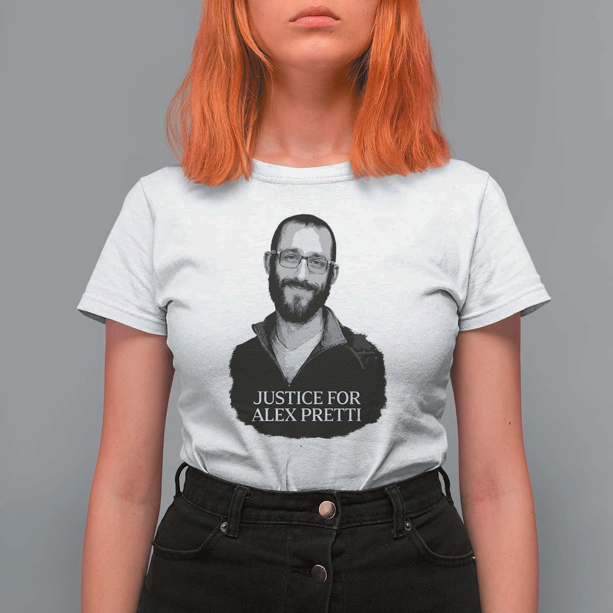Justices for Alex Pretti T Shirt For Women Anti ICE Immigration Protest Human Rights