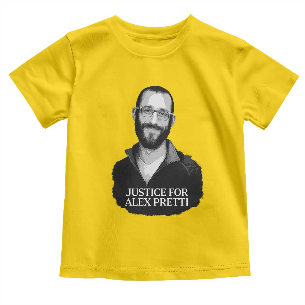 Justices for Alex Pretti Toddler T Shirt Anti ICE Immigration Protest Human Rights