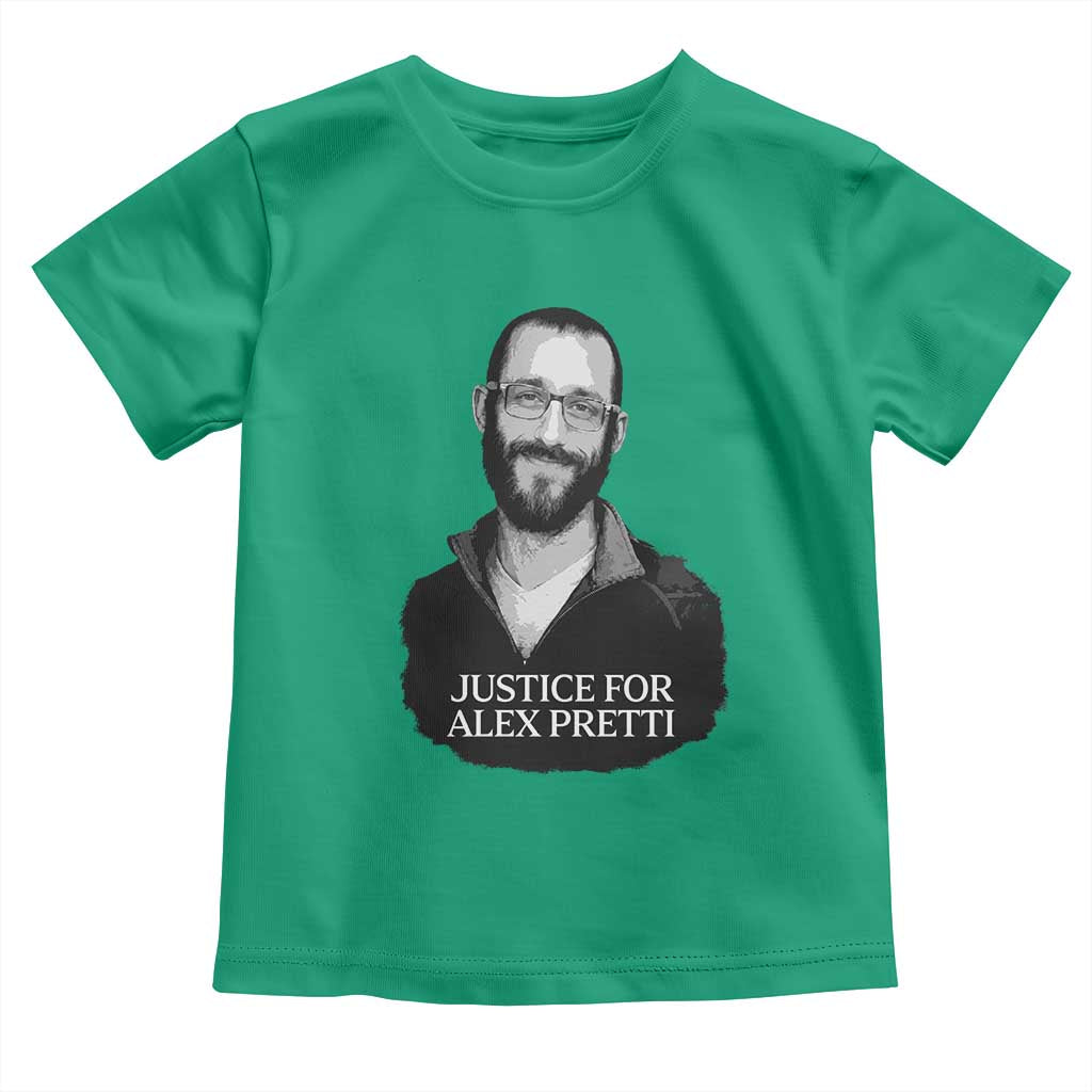 Justices for Alex Pretti Toddler T Shirt Anti ICE Immigration Protest Human Rights