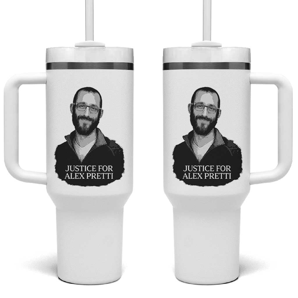 Justices for Alex Pretti Tumbler With Handle Anti ICE Immigration Protest Human Rights