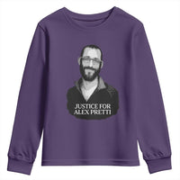 Justices for Alex Pretti Youth Sweatshirt Anti ICE Immigration Protest Human Rights