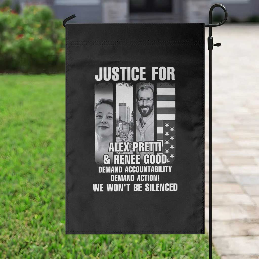 Justice for Alex and Renee Garden Flag Anti ICE Immigration Protest Human Rights