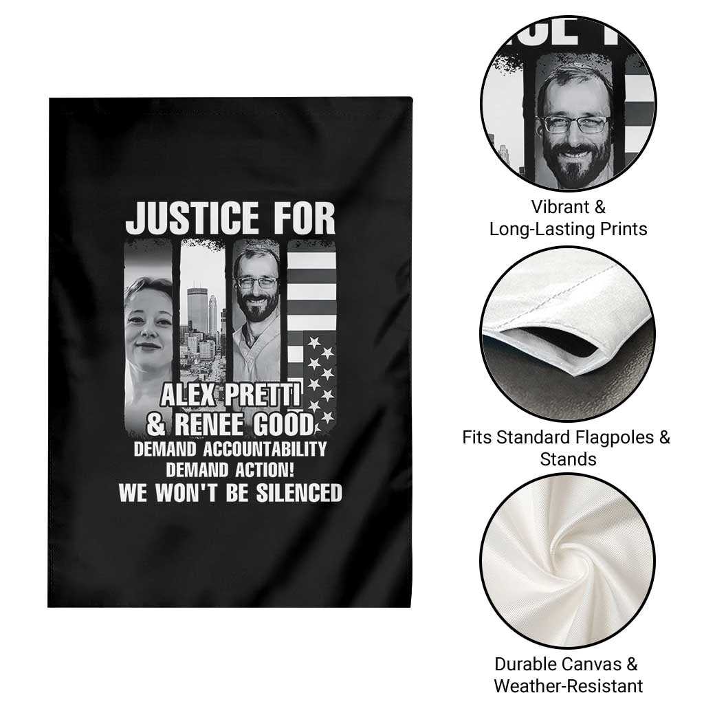 Justice for Alex and Renee Garden Flag Anti ICE Immigration Protest Human Rights