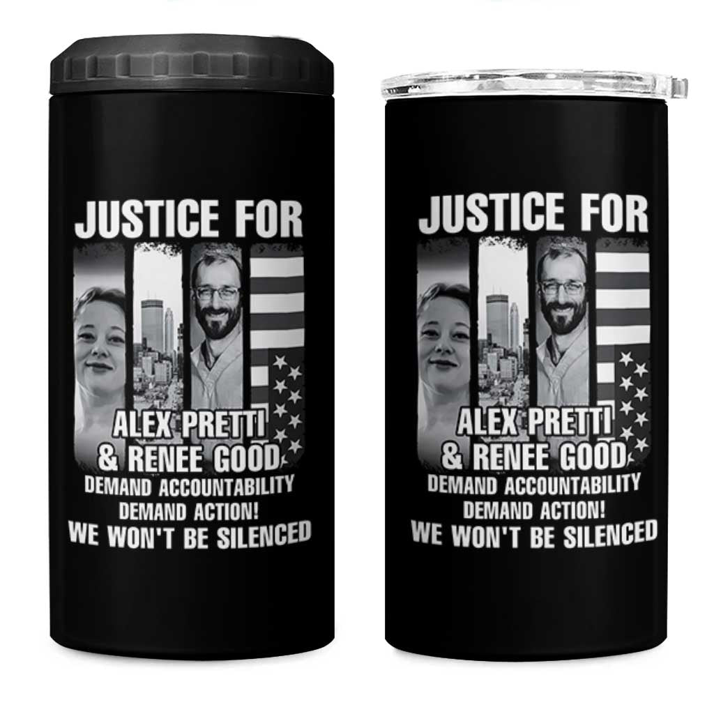 Justice for Alex and Renee 4 in 1 Can Cooler Tumbler Anti ICE Immigration Protest Human Rights