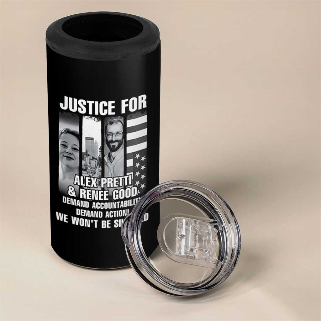 Justice for Alex and Renee 4 in 1 Can Cooler Tumbler Anti ICE Immigration Protest Human Rights