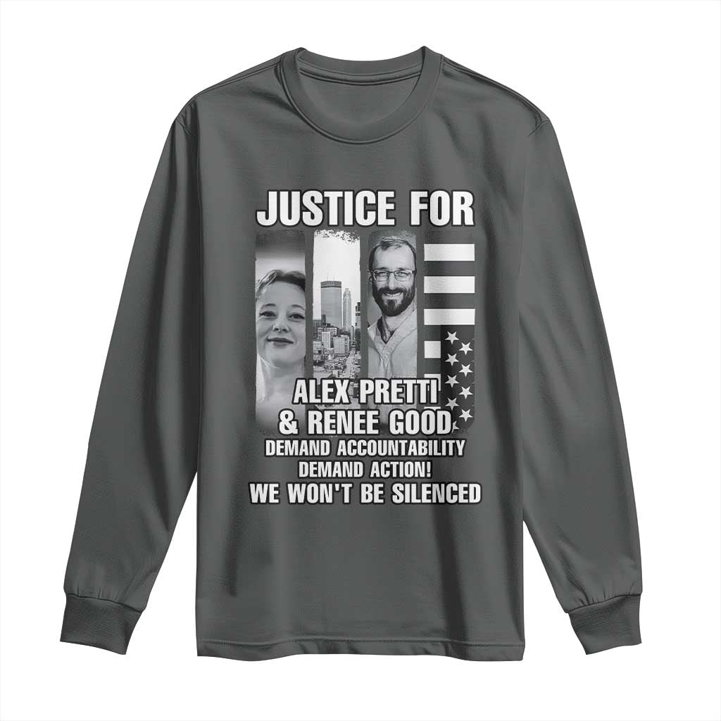 Justice for Alex and Renee Long Sleeve Shirt Anti ICE Immigration Protest Human Rights
