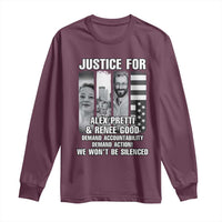 Justice for Alex and Renee Long Sleeve Shirt Anti ICE Immigration Protest Human Rights