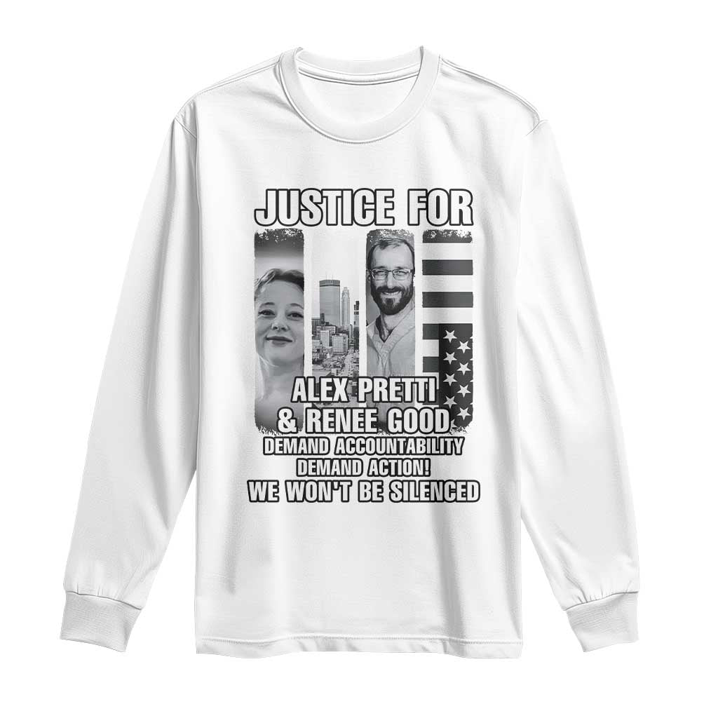 Justice for Alex and Renee Long Sleeve Shirt Anti ICE Immigration Protest Human Rights