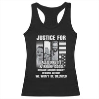 Justice for Alex and Renee Racerback Tank Top Anti ICE Immigration Protest Human Rights
