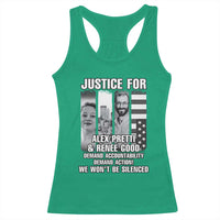 Justice for Alex and Renee Racerback Tank Top Anti ICE Immigration Protest Human Rights
