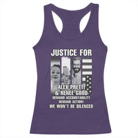 Justice for Alex and Renee Racerback Tank Top Anti ICE Immigration Protest Human Rights