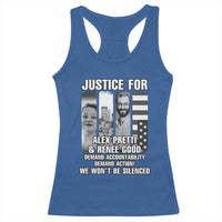 Justice for Alex and Renee Racerback Tank Top Anti ICE Immigration Protest Human Rights