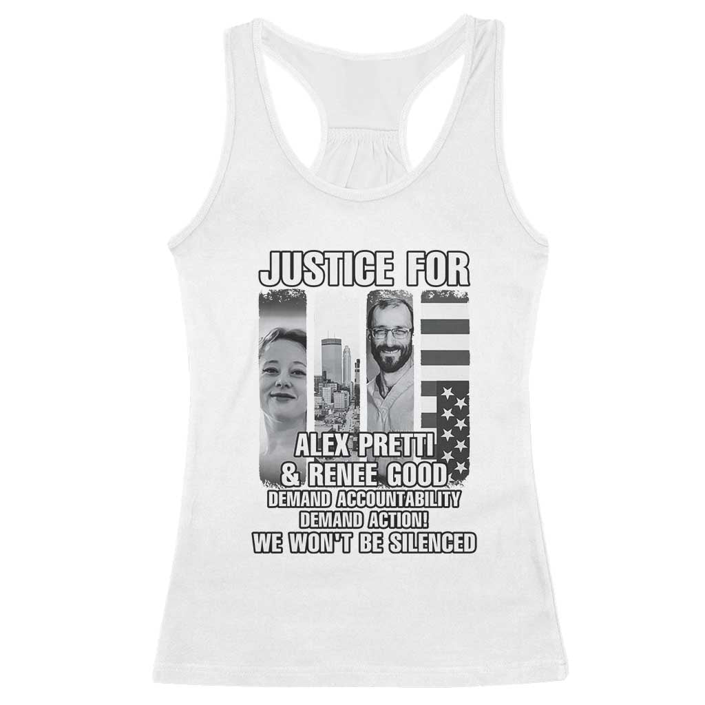 Justice for Alex and Renee Racerback Tank Top Anti ICE Immigration Protest Human Rights
