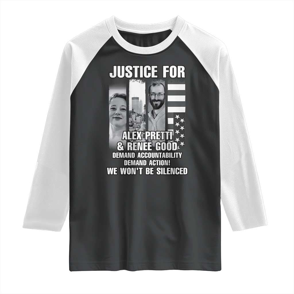 Justice for Alex and Renee Raglan Shirt Anti ICE Immigration Protest Human Rights