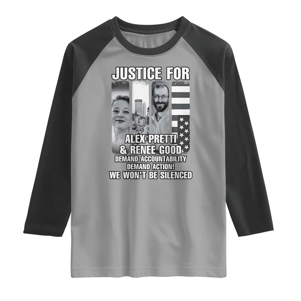 Justice for Alex and Renee Raglan Shirt Anti ICE Immigration Protest Human Rights