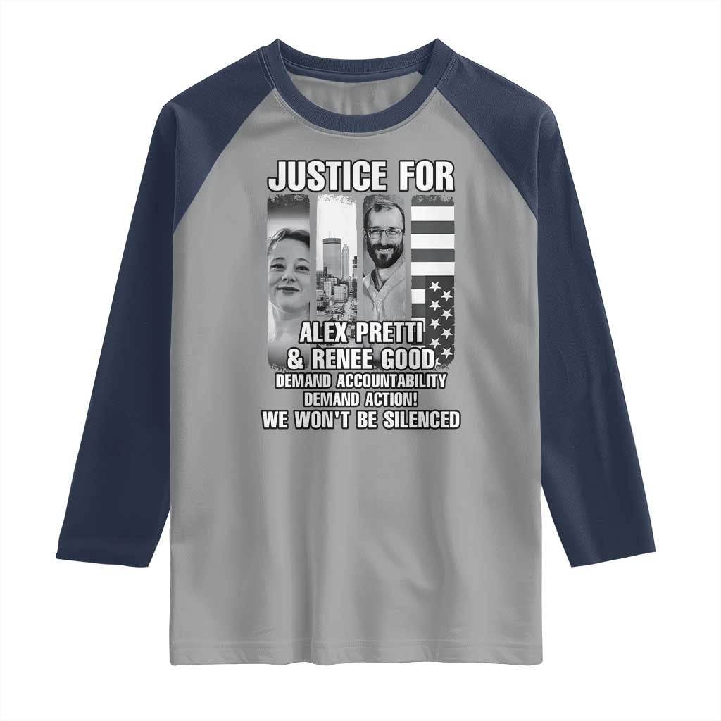 Justice for Alex and Renee Raglan Shirt Anti ICE Immigration Protest Human Rights
