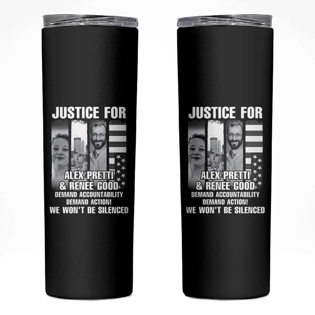 Justice for Alex and Renee Skinny Tumbler Anti ICE Immigration Protest Human Rights