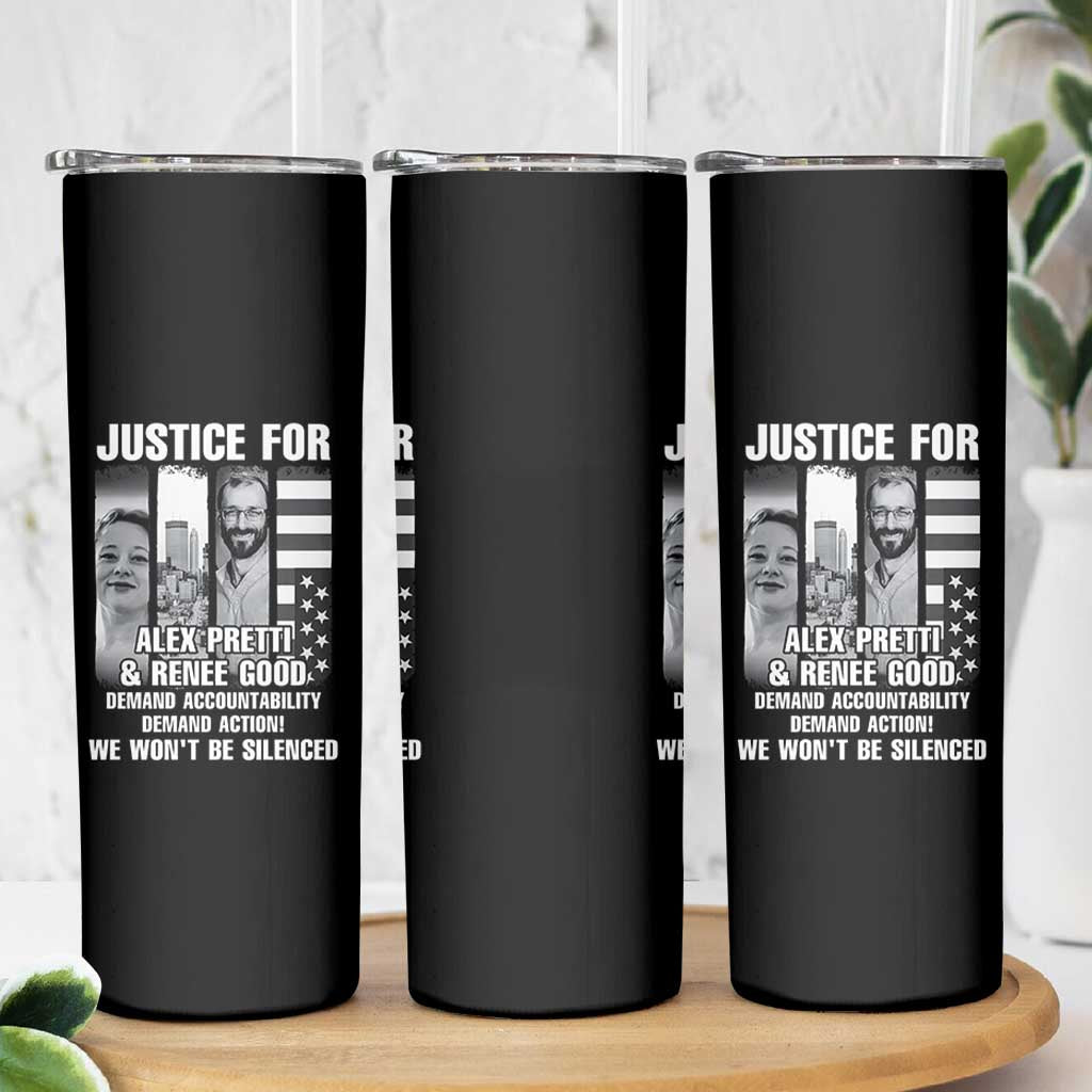Justice for Alex and Renee Skinny Tumbler Anti ICE Immigration Protest Human Rights