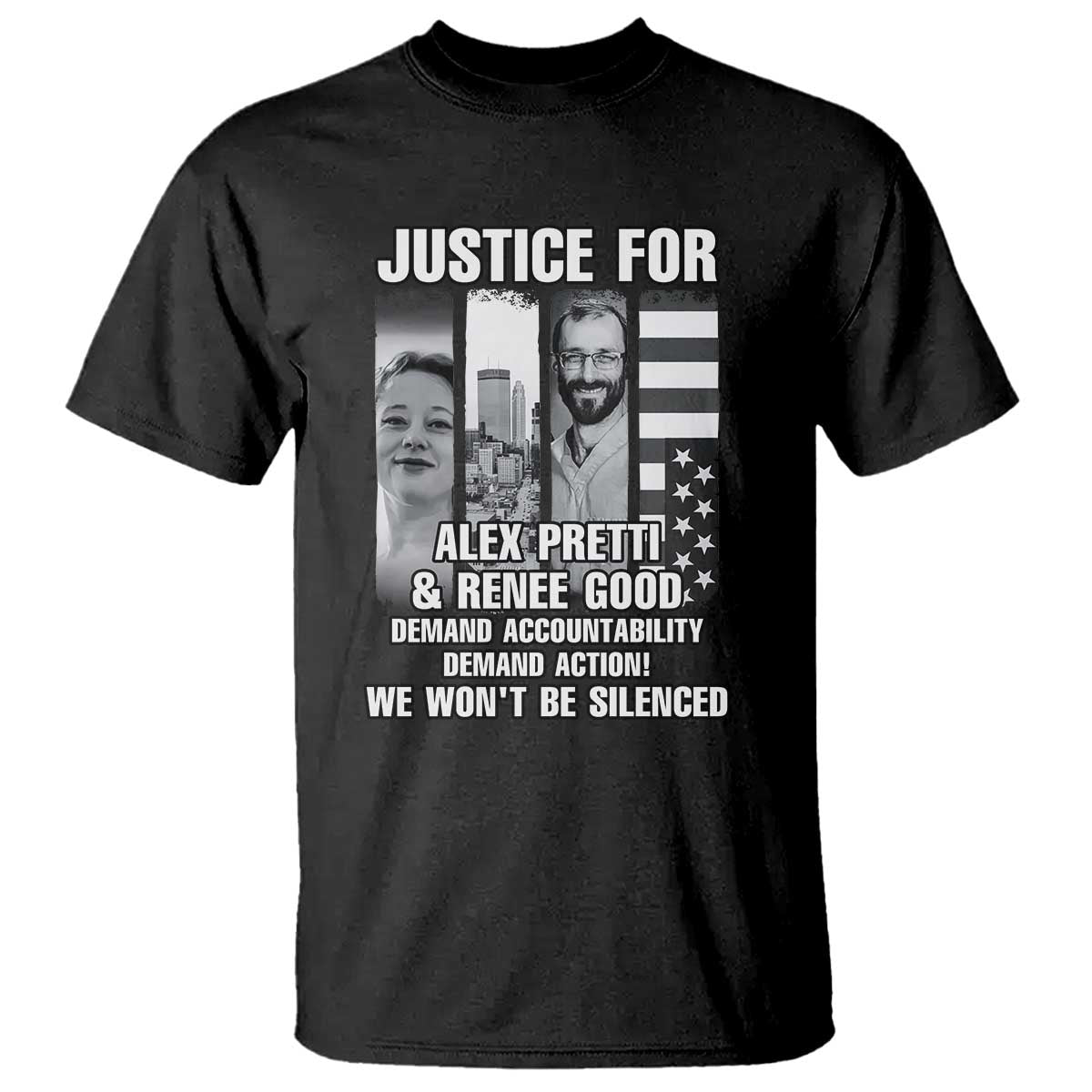 Justice for Alex and Renee T Shirt Anti ICE Immigration Protest Human Rights