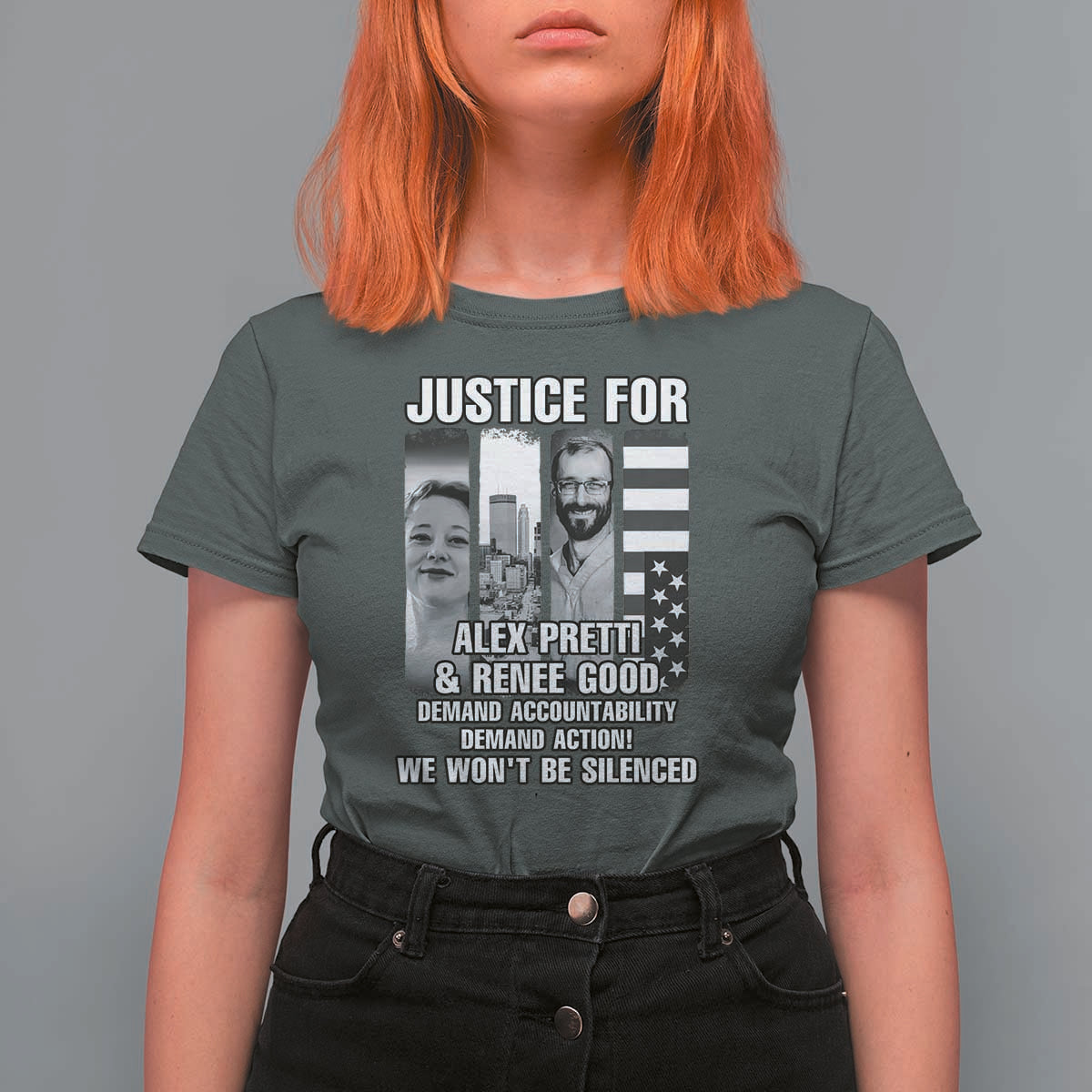 Justice for Alex and Renee T Shirt For Women Anti ICE Immigration Protest Human Rights