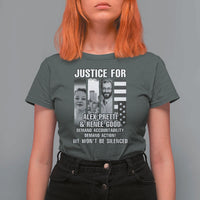 Justice for Alex and Renee T Shirt For Women Anti ICE Immigration Protest Human Rights
