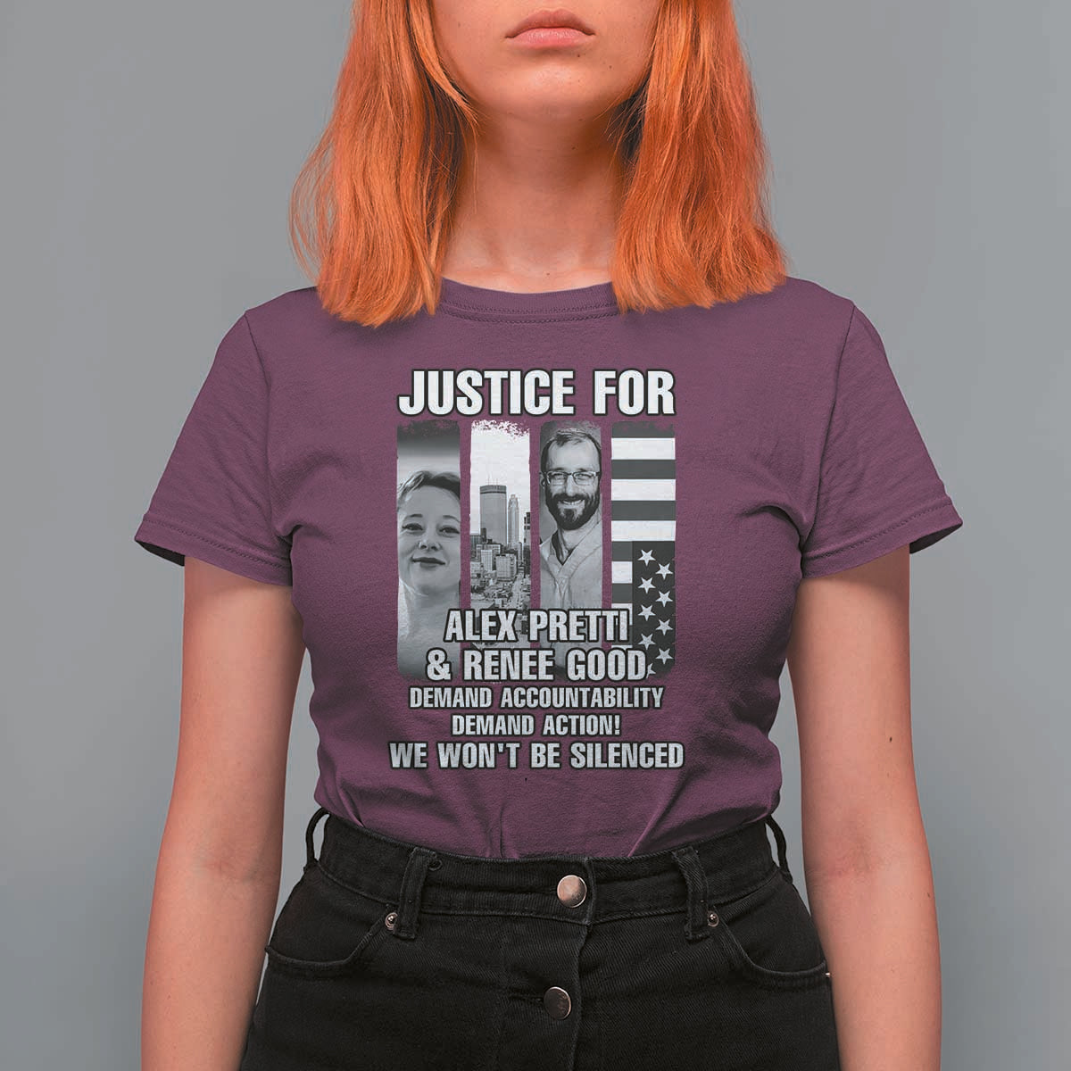 Justice for Alex and Renee T Shirt For Women Anti ICE Immigration Protest Human Rights