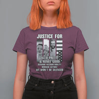 Justice for Alex and Renee T Shirt For Women Anti ICE Immigration Protest Human Rights