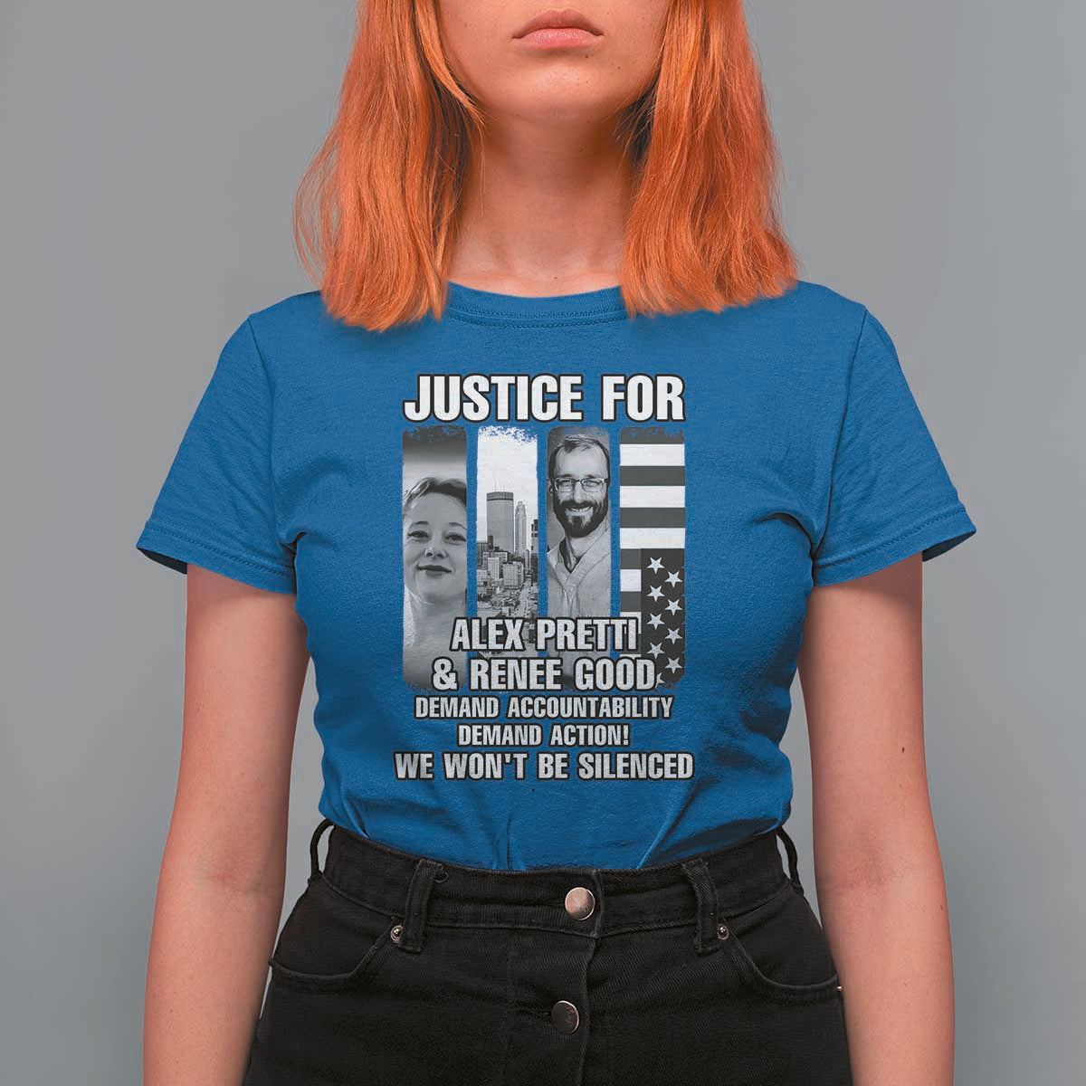 Justice for Alex and Renee T Shirt For Women Anti ICE Immigration Protest Human Rights
