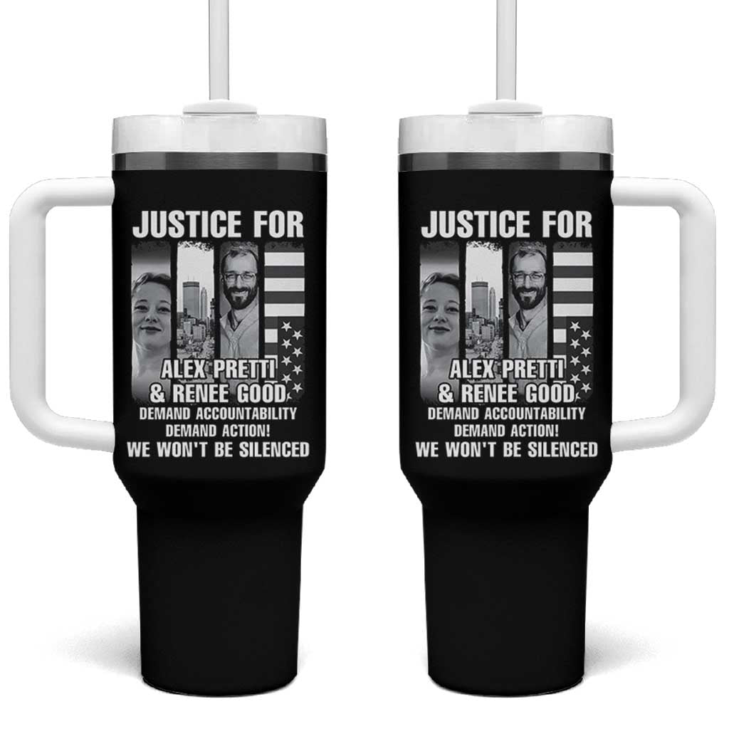 Justice for Alex and Renee Tumbler With Handle Anti ICE Immigration Protest Human Rights