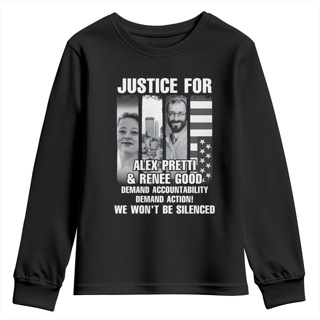Justice for Alex and Renee Youth Sweatshirt Anti ICE Immigration Protest Human Rights