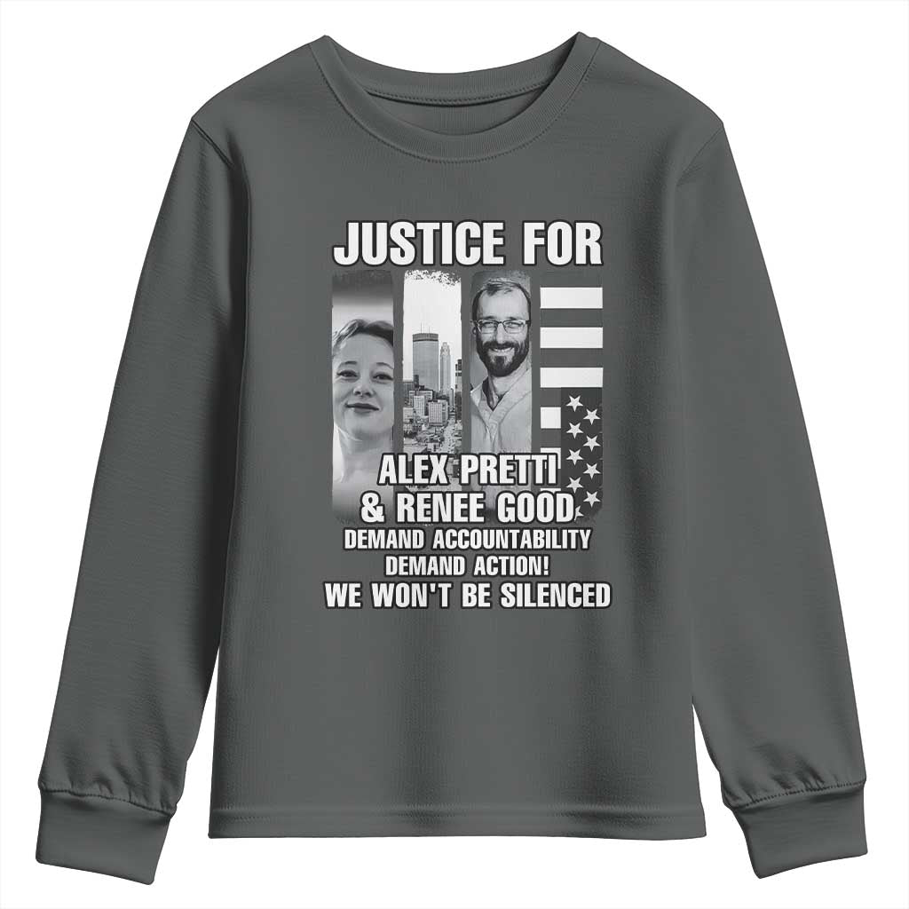 Justice for Alex and Renee Youth Sweatshirt Anti ICE Immigration Protest Human Rights