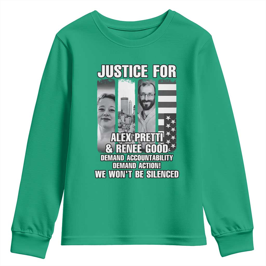 Justice for Alex and Renee Youth Sweatshirt Anti ICE Immigration Protest Human Rights