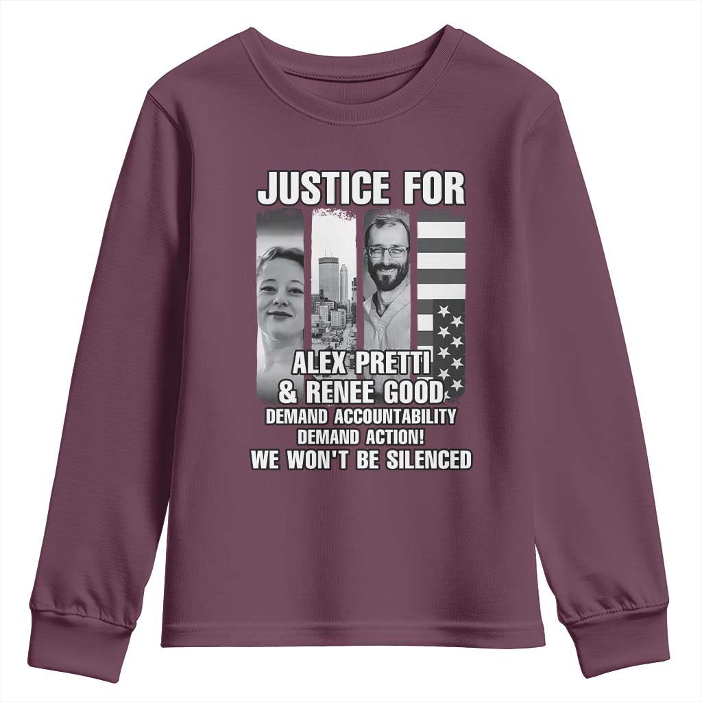 Justice for Alex and Renee Youth Sweatshirt Anti ICE Immigration Protest Human Rights