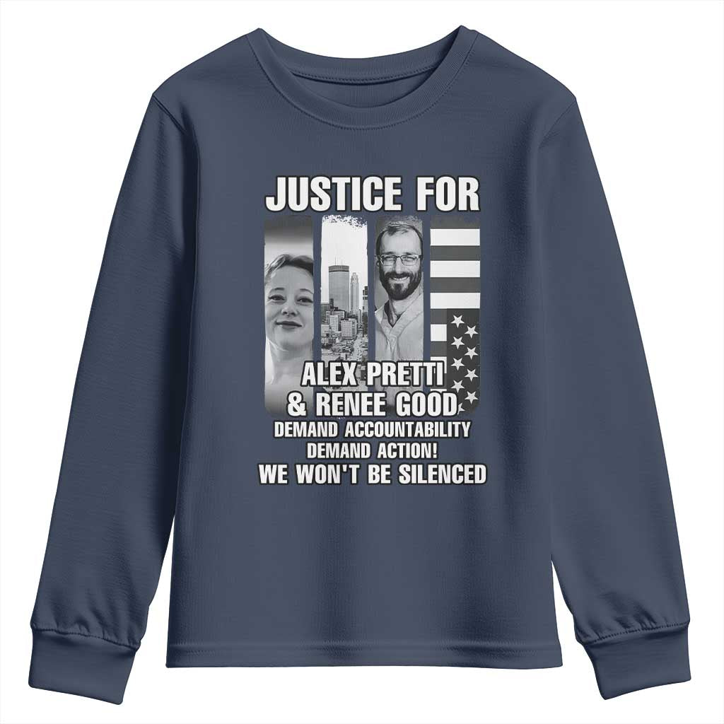 Justice for Alex and Renee Youth Sweatshirt Anti ICE Immigration Protest Human Rights