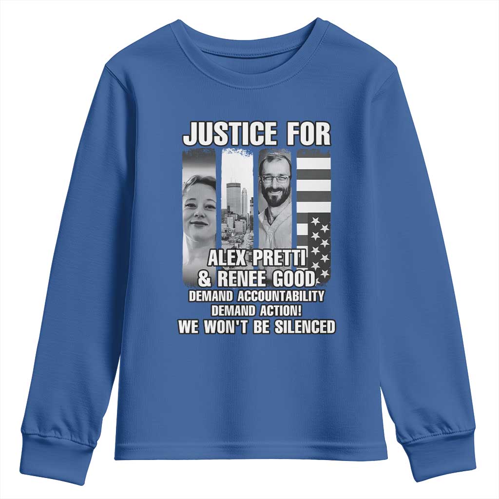 Justice for Alex and Renee Youth Sweatshirt Anti ICE Immigration Protest Human Rights