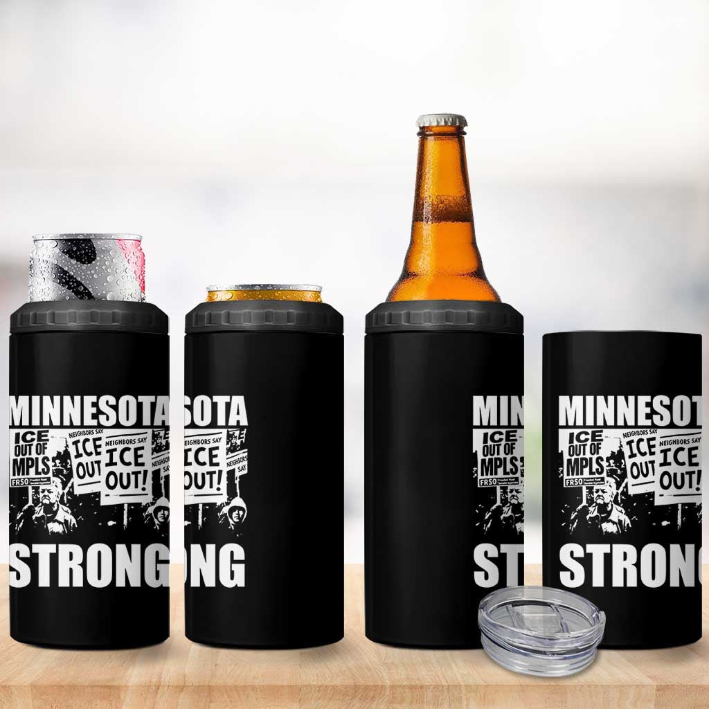 Minnesota Resist Anti ICE Immigration Protest 4 in 1 Can Cooler Tumbler Bruce Streets Of Minneapolis Right Now