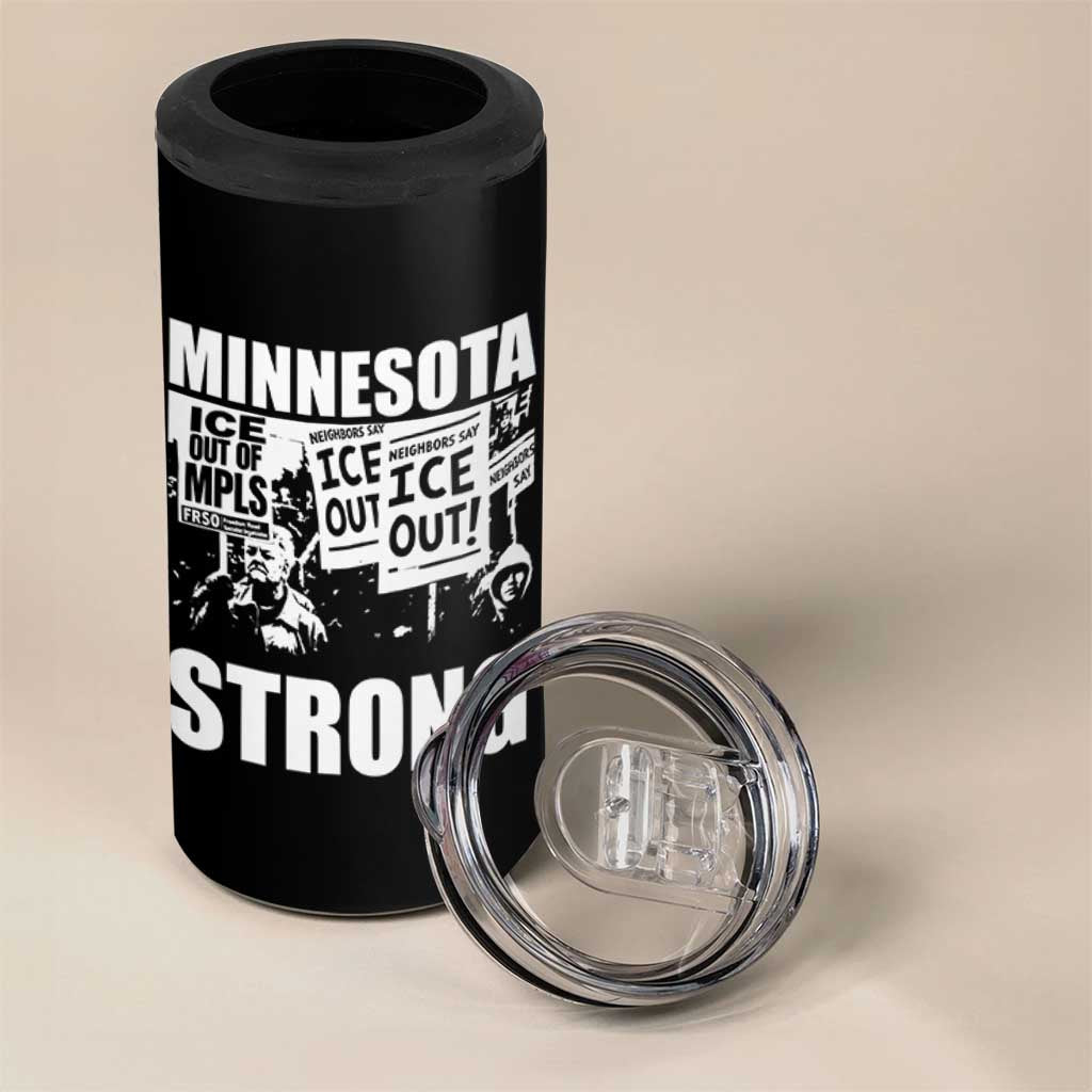 Minnesota Resist Anti ICE Immigration Protest 4 in 1 Can Cooler Tumbler Bruce Streets Of Minneapolis Right Now
