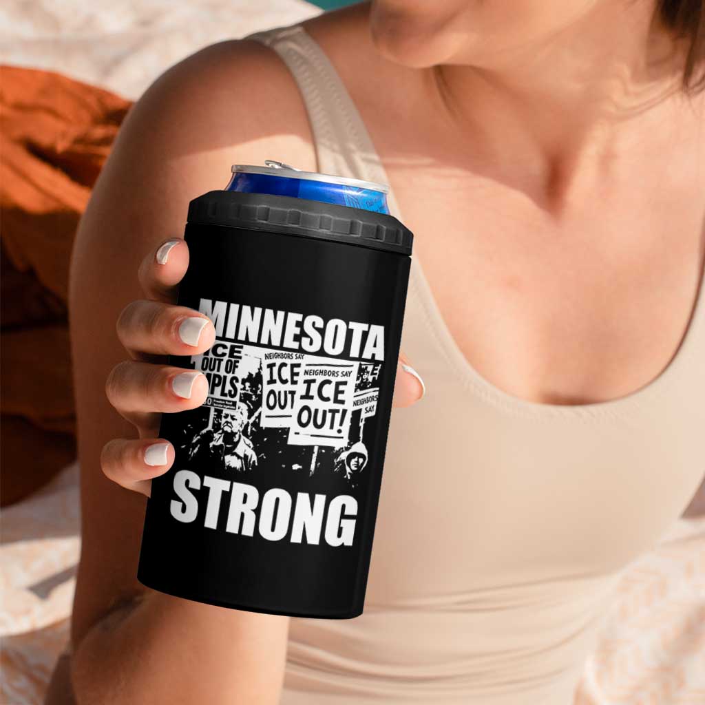 Minnesota Resist Anti ICE Immigration Protest 4 in 1 Can Cooler Tumbler Bruce Streets Of Minneapolis Right Now