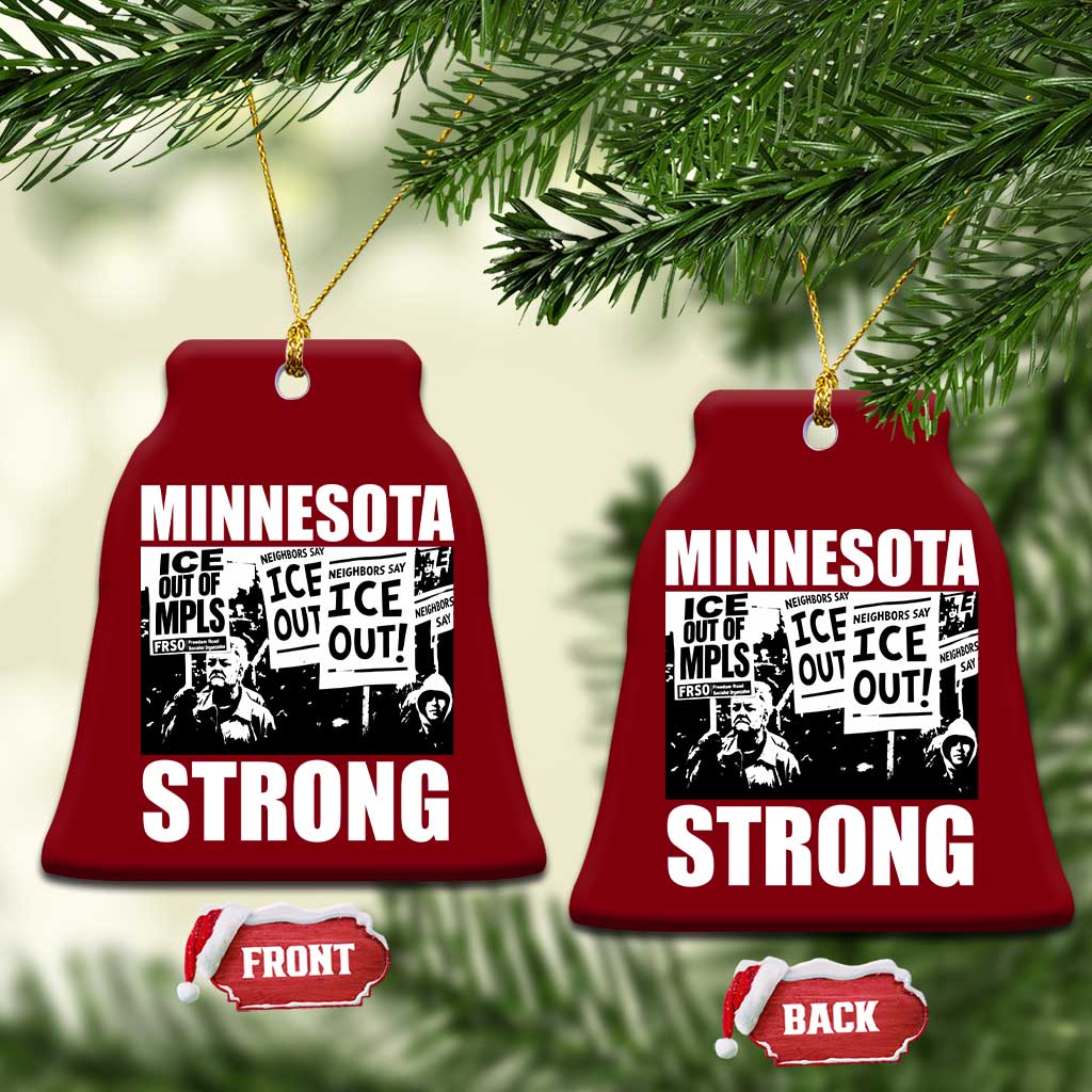 Minnesota Resist Anti ICE Immigration Protest Ceramic Ornament Bruce Streets Of Minneapolis Right Now