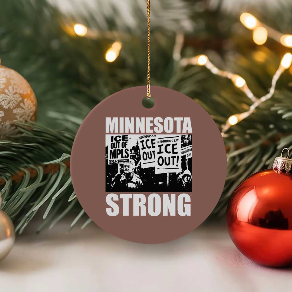 Minnesota Resist Anti ICE Immigration Protest Ceramic Ornament Bruce Streets Of Minneapolis Right Now