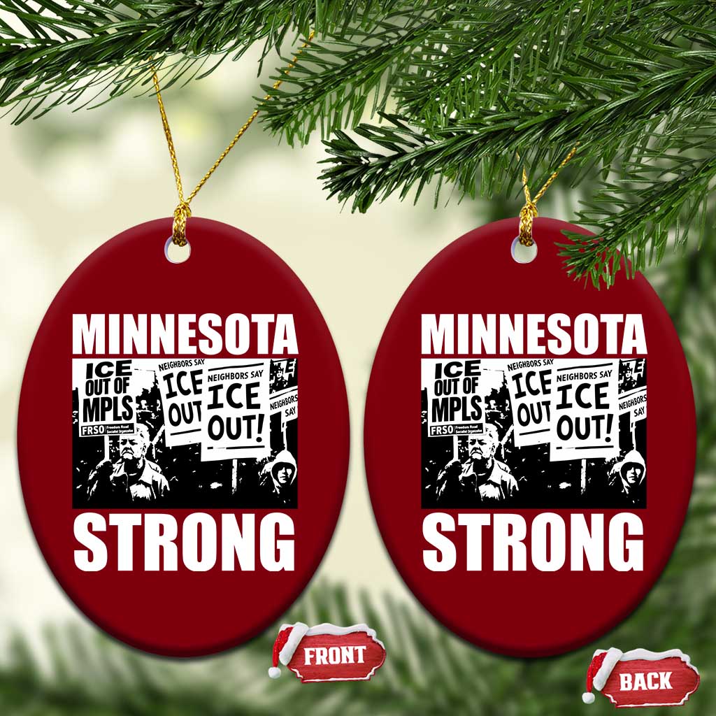 Minnesota Resist Anti ICE Immigration Protest Ceramic Ornament Bruce Streets Of Minneapolis Right Now