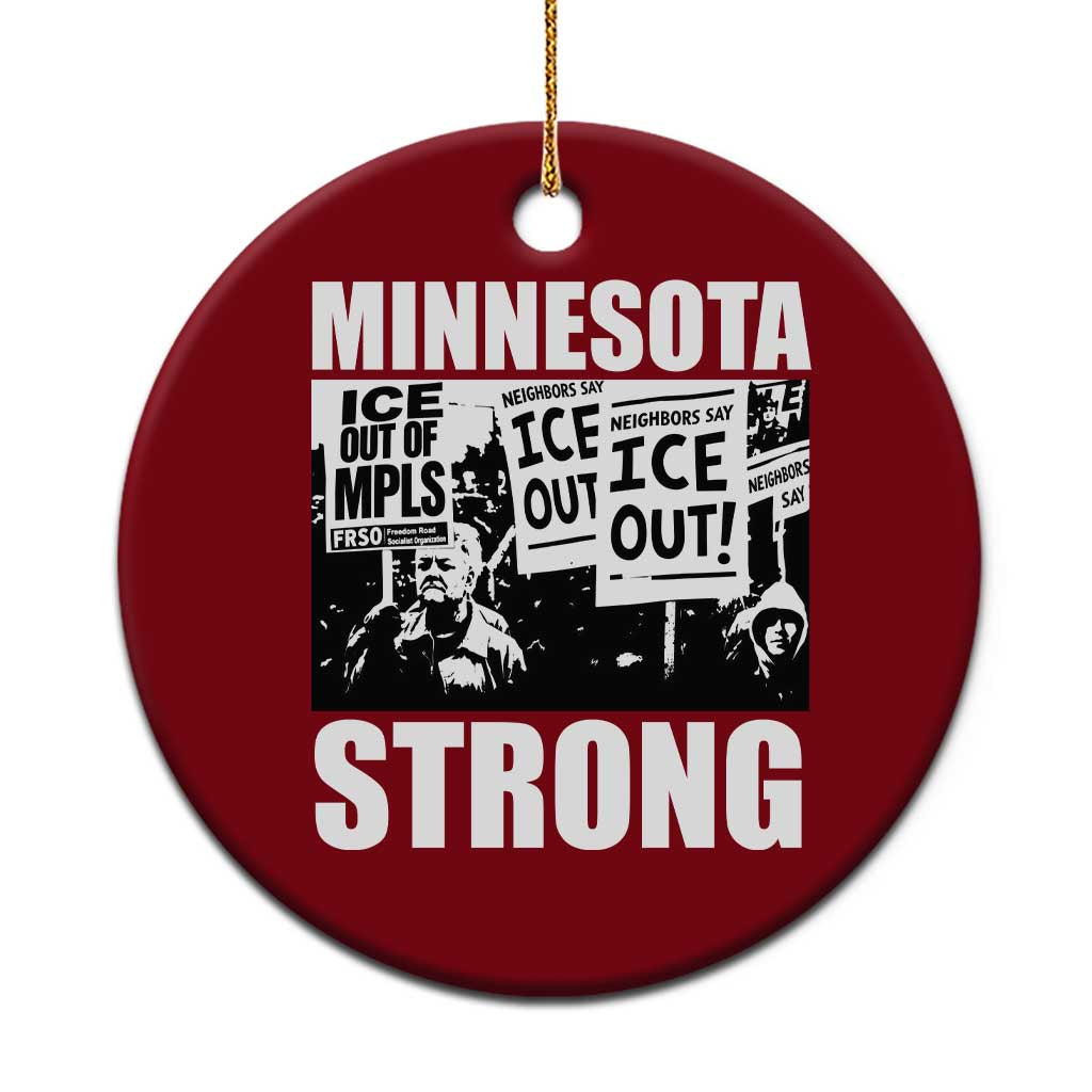 Minnesota Resist Anti ICE Immigration Protest Ceramic Ornament Bruce Streets Of Minneapolis Right Now
