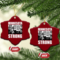 Minnesota Resist Anti ICE Immigration Protest Ceramic Ornament Bruce Streets Of Minneapolis Right Now