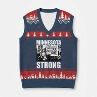 Minnesota Resist Anti ICE Immigration Protest V-Neck Knit Sweater Vest Bruce Streets Of Minneapolis Right Now